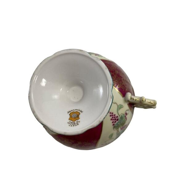 Vintage Occupied Japan Hand-Painted Large Teacup & Saucer Set With Grape Design - Picture 8 of 13